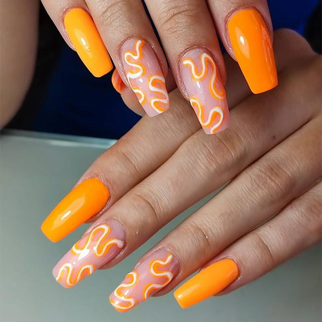 Centro De Uñas Y Estetica Elizabeth uñas naranjas